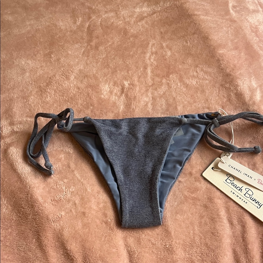 Beach Bunny Denim  Bikini Bottom
